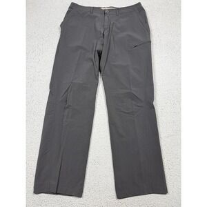 ExOfficio Pants Mens 36x32 Gray Lightweight Hiking Nylon Stretch Zip Pocket